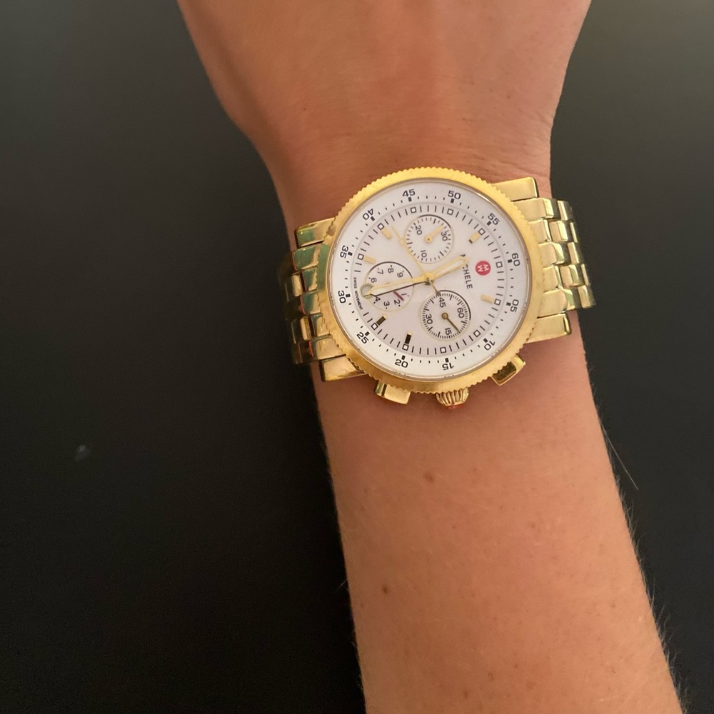 Gold Michele watch